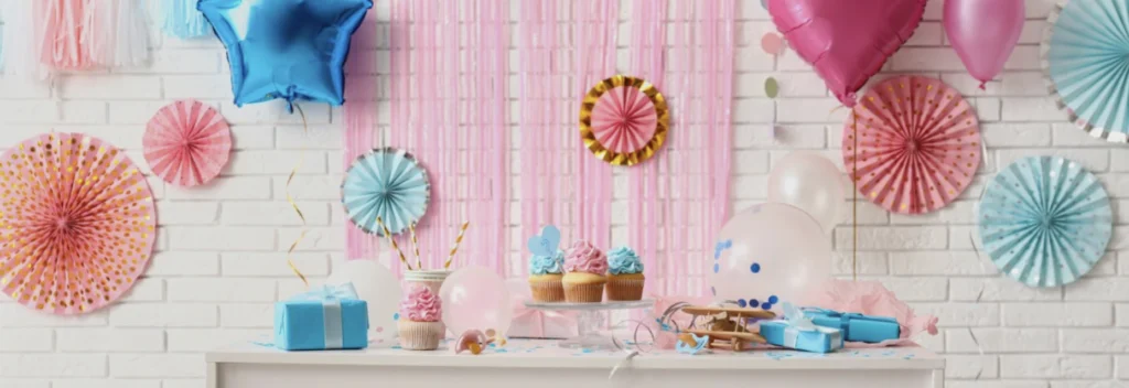 déco gender reveal 
