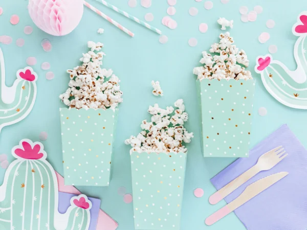 Boite pop corn bleu – Image 2