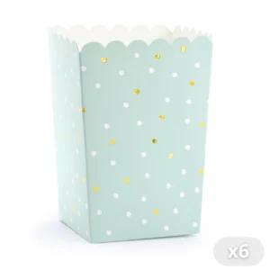 Boite pop corn bleu