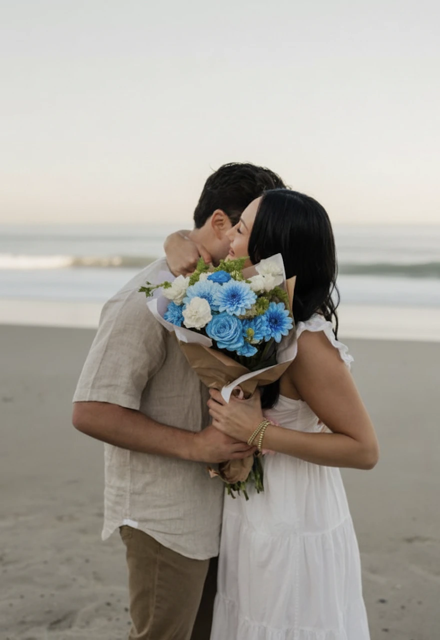 Bouquet de fleur pour annoncer le sexe